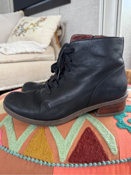 Dankso Shoes - Dansko Betrice Black Leather Lace-Up Ankle Boots EU 39 Chukka Oxford Booties 8.5